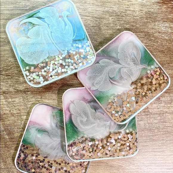 Resin Coasters, handmade gift, home decor - Picture 2 of 9
